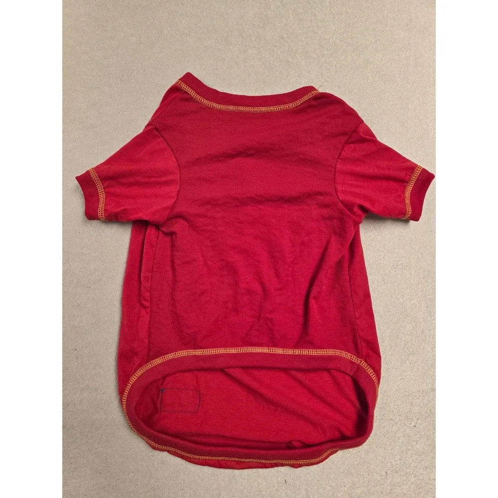 NFL Kansas City Chiefs Dog Shirt Red Pet‎ Jersey T-Shirt football fan gear